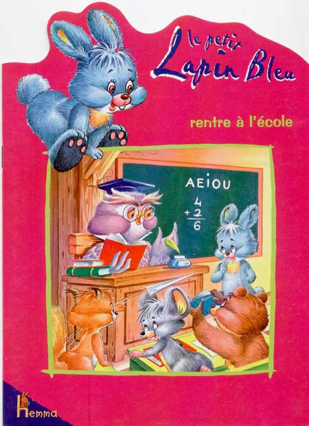 Couverture de Le petit lapin bleu rentre à l'école