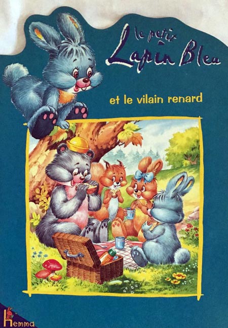 Couverture de Le petit lapin bleu et le vilain renard