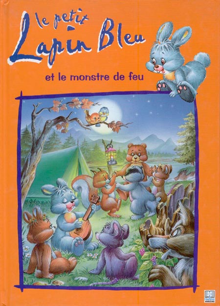 Couverture de Le petit lapin bleu et le monstre de feu